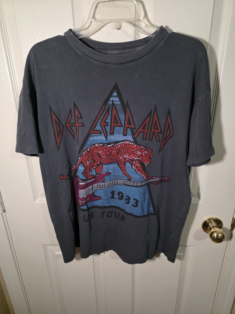 Kids' Vintage Tour Graphic Tee - Charcoal with Red Accent